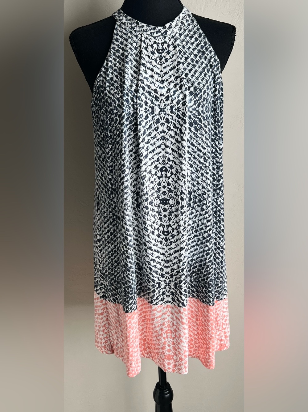 Tart blue, white & pink Printed Mini dress